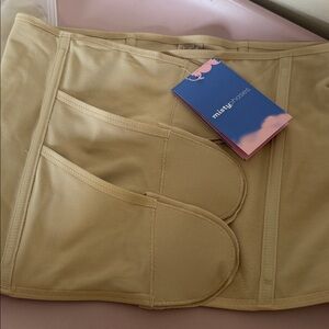 Mistyphases Postpartum Binder Beige Waist Trainer Belt